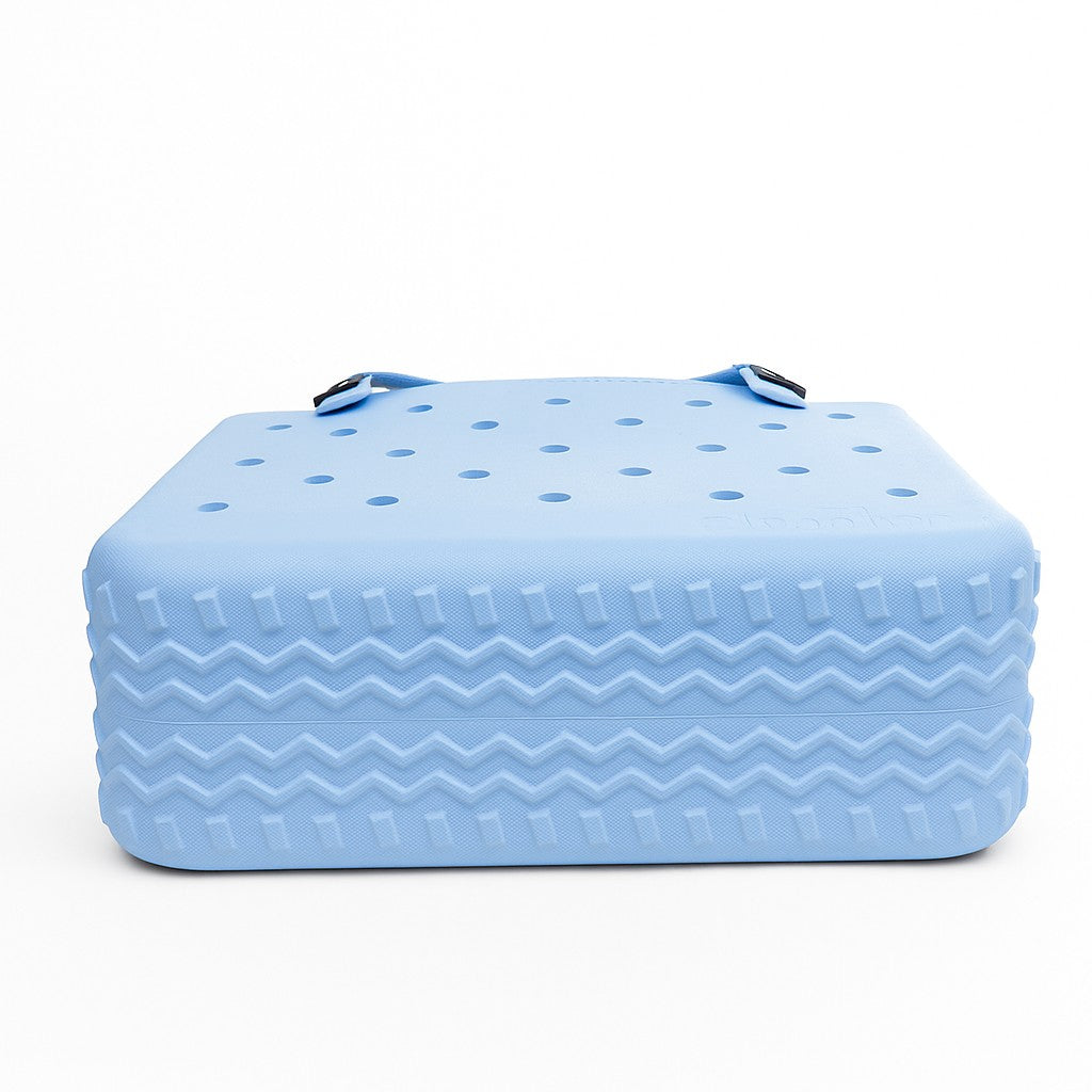 Set of 3 Waterproof EVA Rubber Tote Bags in Blue Tones