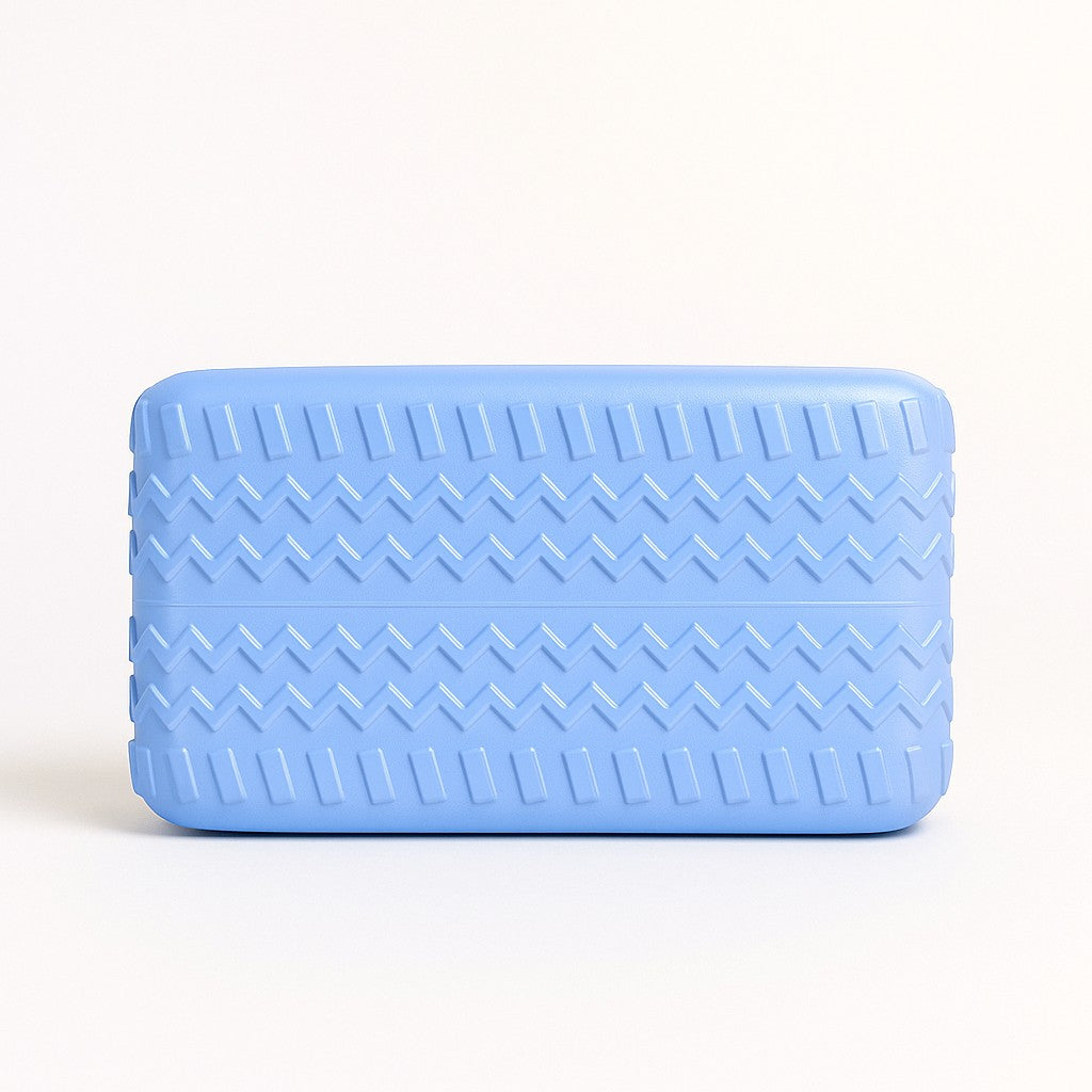 Set of 3 Waterproof EVA Rubber Tote Bags in Blue Tones