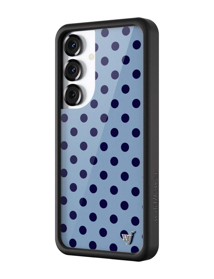 Blue and Navy Polka Dot Samsung Galaxy Protective Case