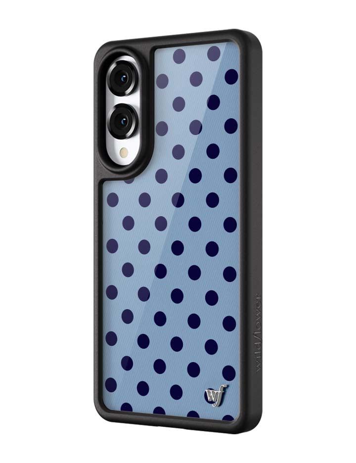 Blue and Navy Polka Dot Samsung Galaxy Protective Case