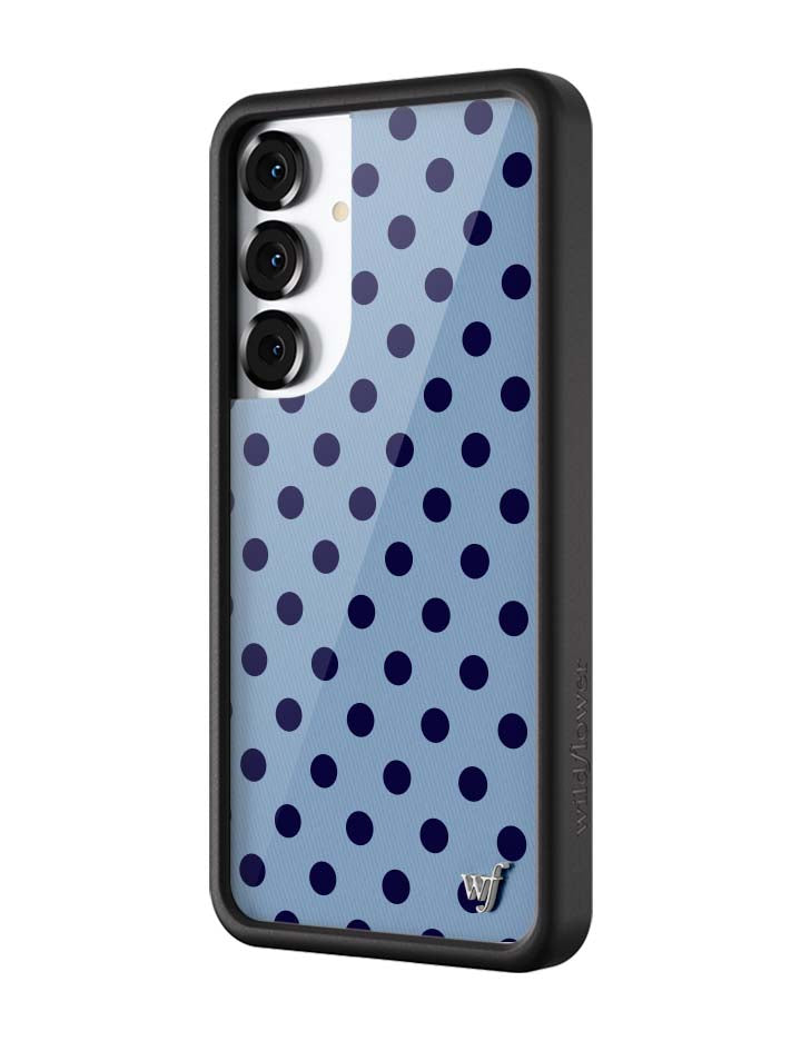 Blue and Navy Polka Dot Samsung Galaxy Protective Case