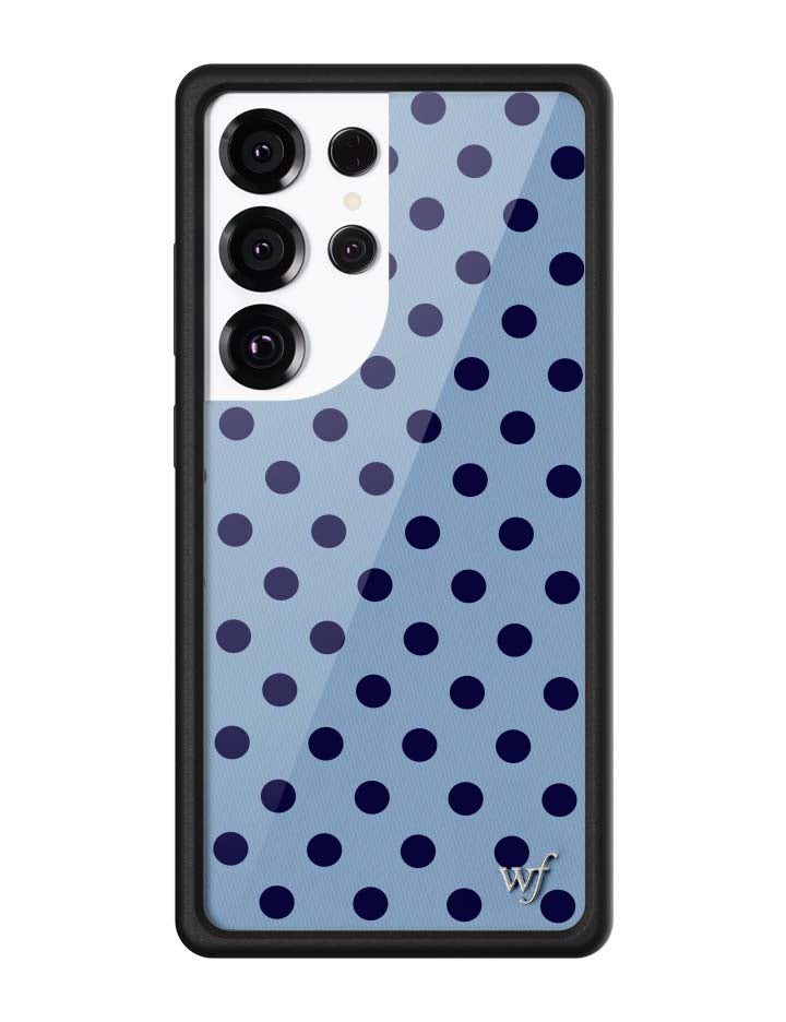 Blue and Navy Polka Dot Samsung Galaxy Protective Case