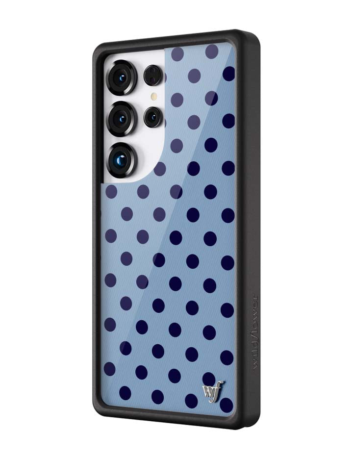Blue and Navy Polka Dot Samsung Galaxy Protective Case