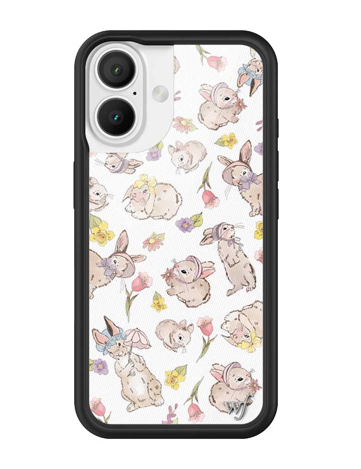 Bunnies in Bonnets Floral Print Protective iPhone Case - Image 7