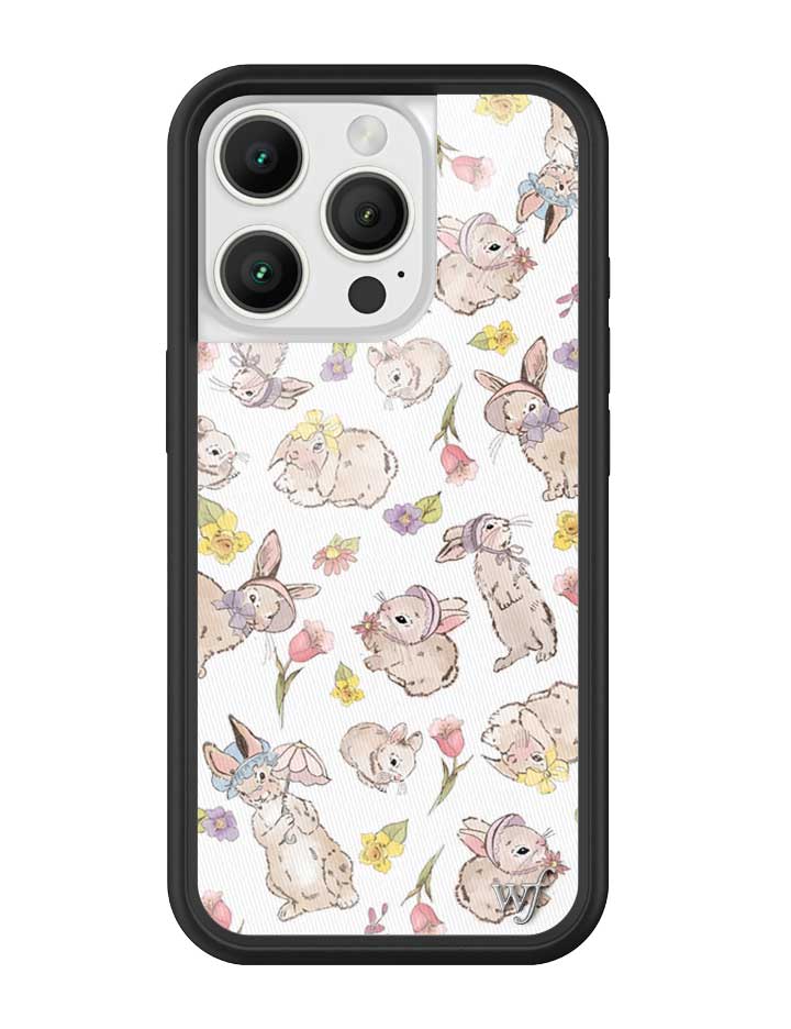 Bunnies in Bonnets Floral Print Protective iPhone Case - Image 5