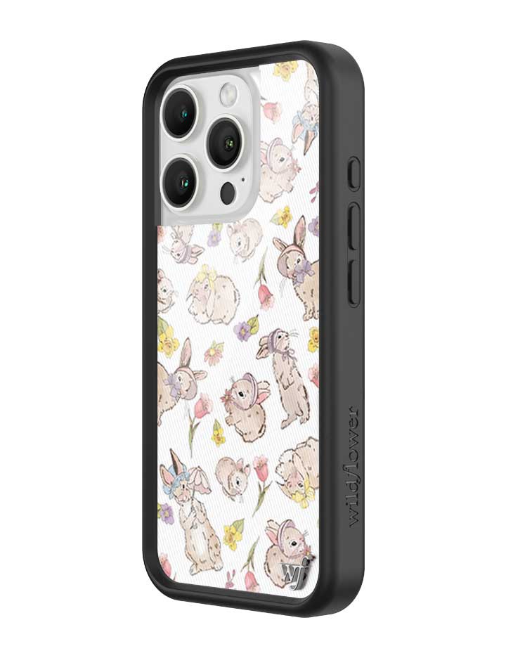 Bunnies in Bonnets Floral Print Protective iPhone Case - Image 6