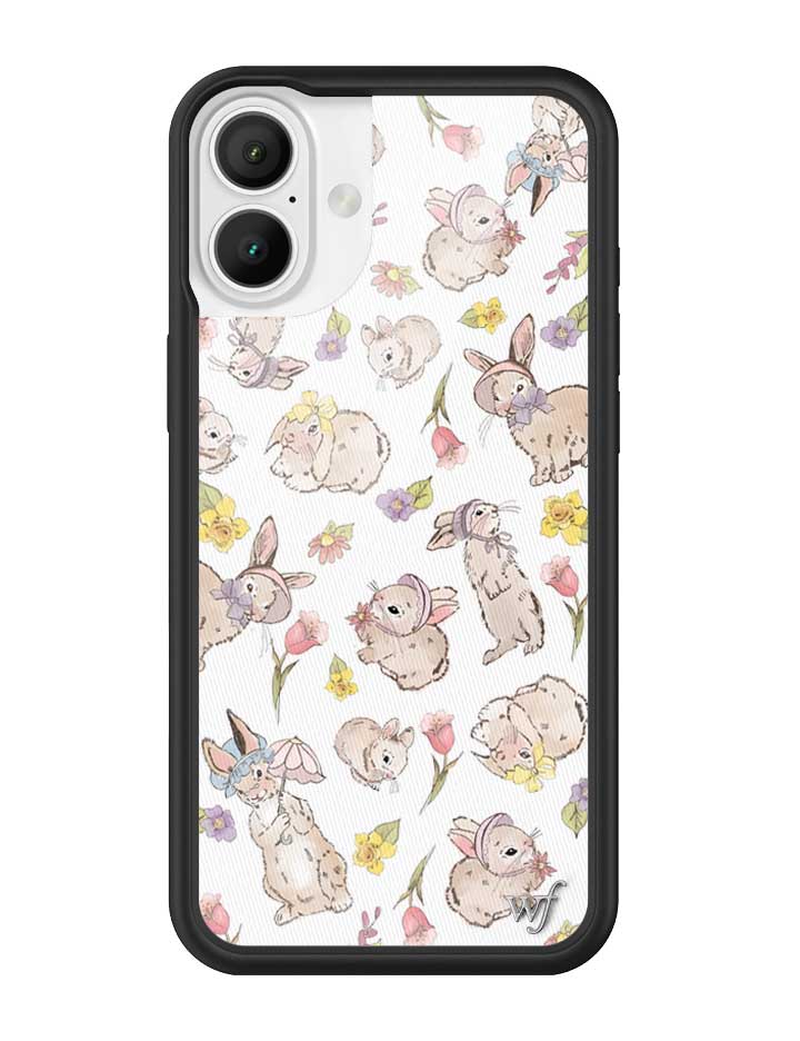 Bunnies in Bonnets Floral Print Protective iPhone Case - Image 3