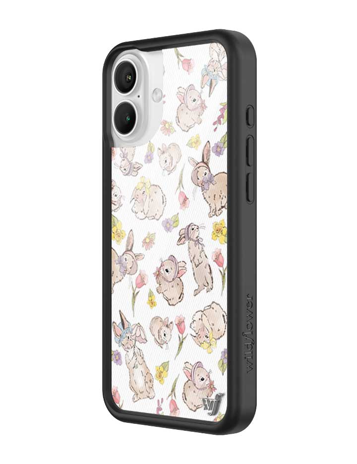 Bunnies in Bonnets Floral Print Protective iPhone Case - Image 4