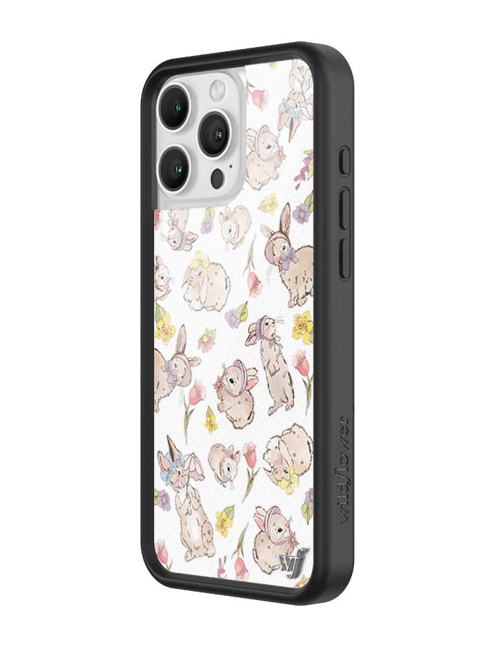 Bunnies in Bonnets Floral Print Protective iPhone Case - Image 2