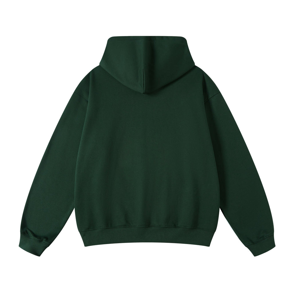 Christmas Snowman Print Festive Hoodie, Dark Green