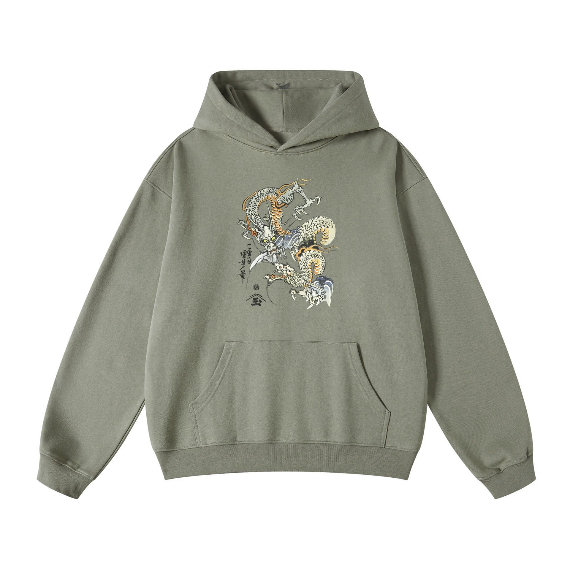 Hawaiian Hoodie For Men Dragon Flight Print Hoodie