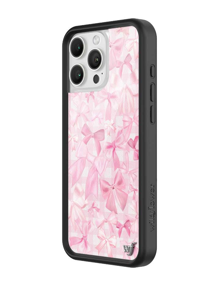 Bow Beau Pink Bow Print Protective iPhone Case - Image 2