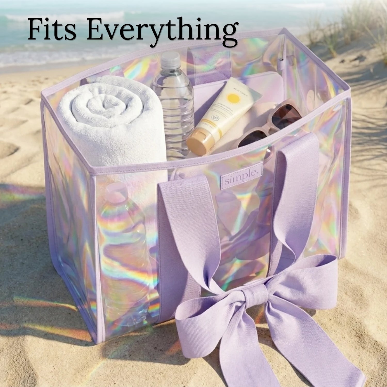 BowMe Prism Tote with Phone Pouch in Prism Pink & Purple