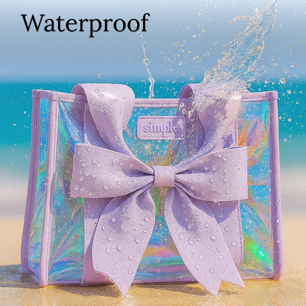 BowMe Prism Tote with Phone Pouch in Prism Pink & Purple