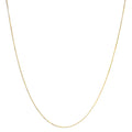 Solid 14K Yellow Gold 0.75mm Classic Box Chain Necklace. Unisex Chain - Size 16 Inches