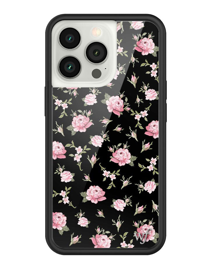 Black and Pink Floral iPhone Case with Rose Print - Image 21