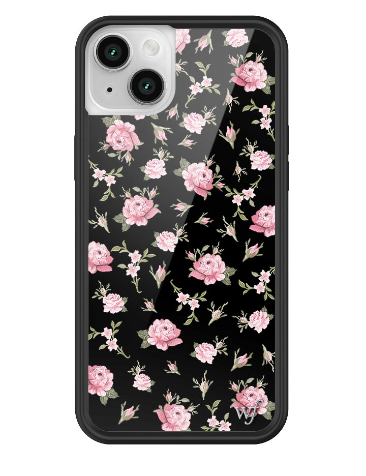 Black and Pink Floral iPhone Case with Rose Print - Image 17