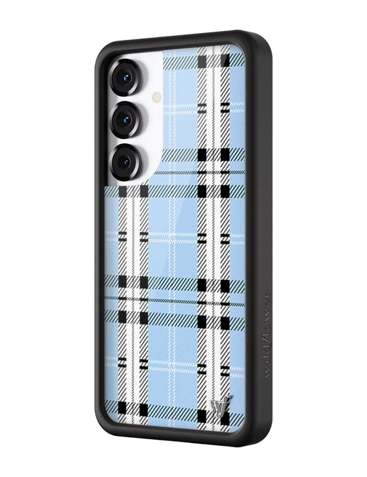 Blue Plaid Protective Phone Case for Samsung Galaxy - Image 8