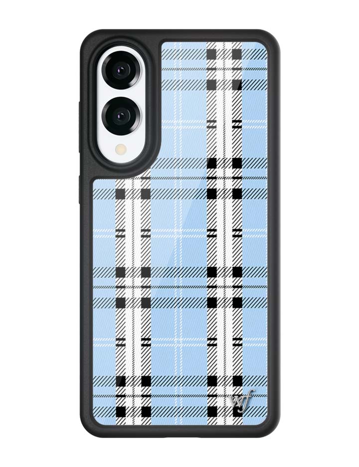Blue Plaid Protective Phone Case for Samsung Galaxy - Image 3