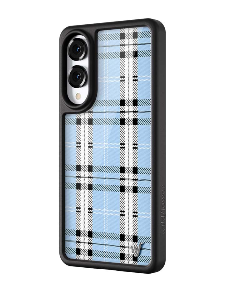 Blue Plaid Protective Phone Case for Samsung Galaxy - Image 4