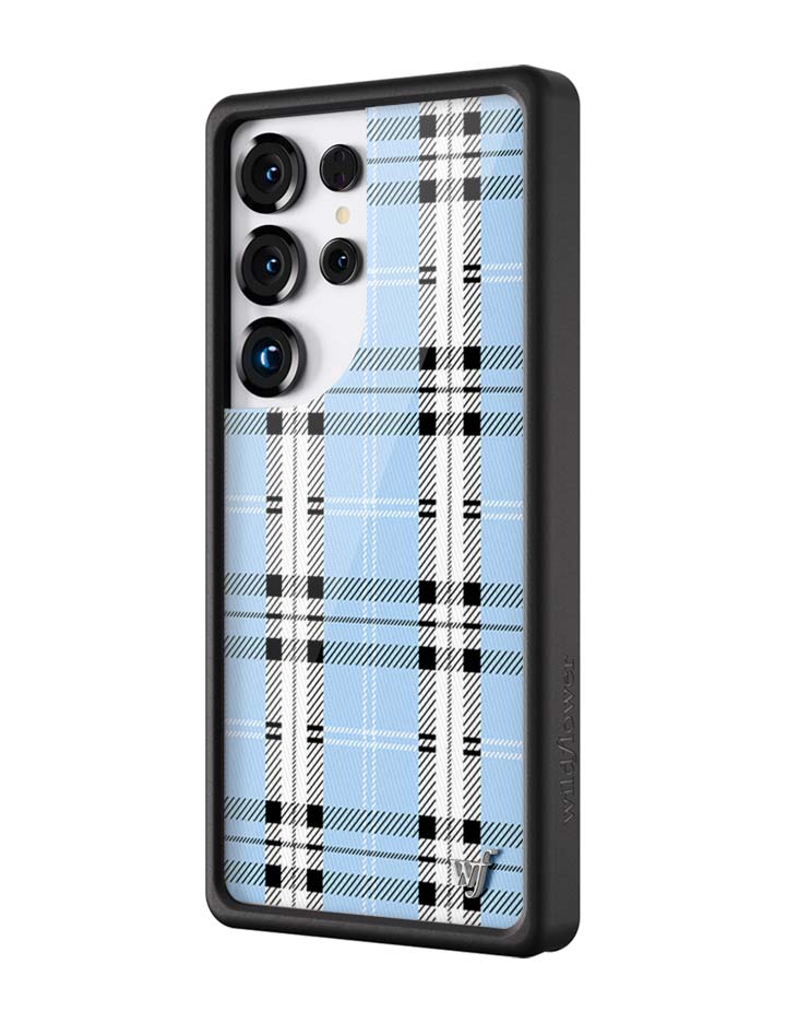 Blue Plaid Protective Phone Case for Samsung Galaxy - Image 2