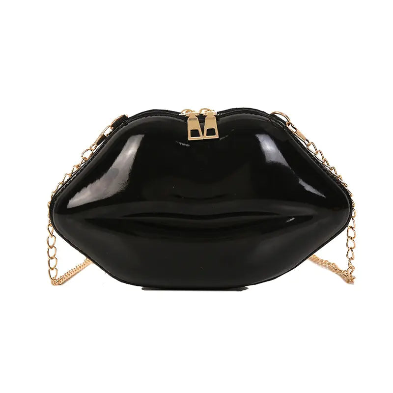 Mini Bags for Women 2023 New Fashion All-match Women's Shoulder Bag PU Solid Color Zipper Crossbody Patent Leather Lip Chain Bag