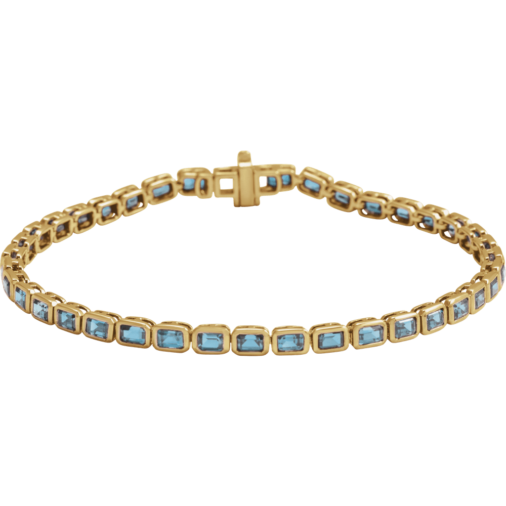 Azur Émeraude Topaz Line Bracelet