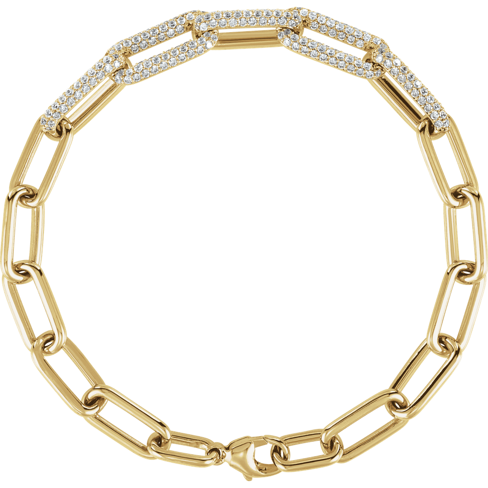 Liens de Lumière 1 1/2 CTW Lab-Grown Diamond Paperclip Bracelet