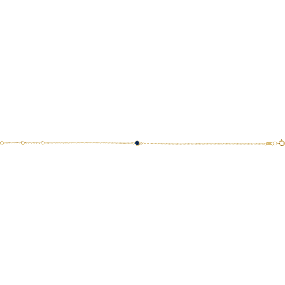 Élise Rouge 14K Yellow Gold Natural Sapphire Bezel Bracelet
