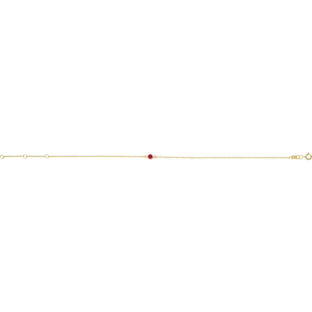 Élise Rouge 14K Yellow Gold Natural Ruby Bezel Bracelet