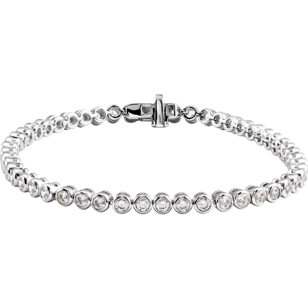 Éclat Bezel Diamond Bracelet in Polished Gold, Classic Minimalist