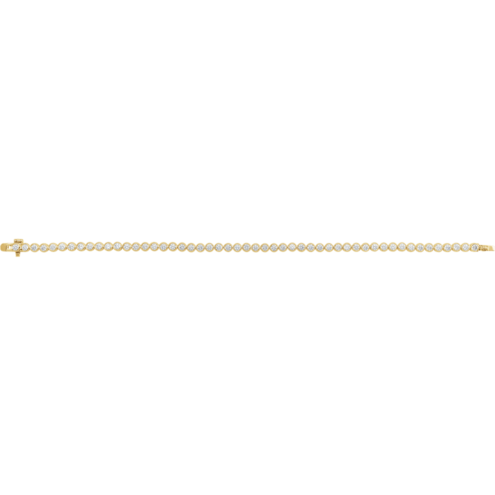 Éclat Bezel Diamond Bracelet in Polished Gold, Classic Minimalist