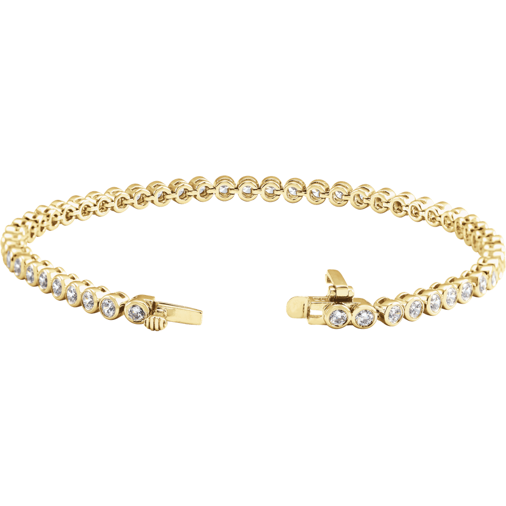 Éclat Bezel Diamond Bracelet in Polished Gold, Classic Minimalist