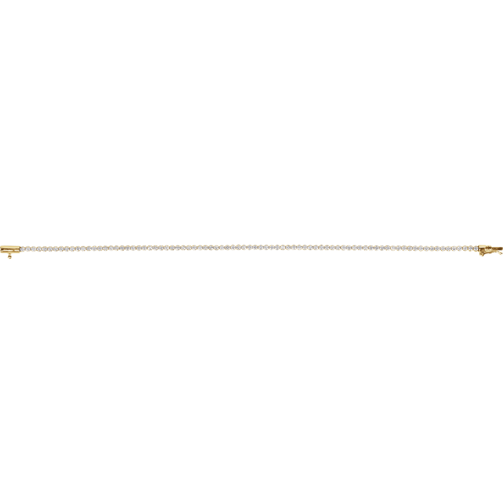 Fine Line Diamond Bracelet in 14K Yellow Gold