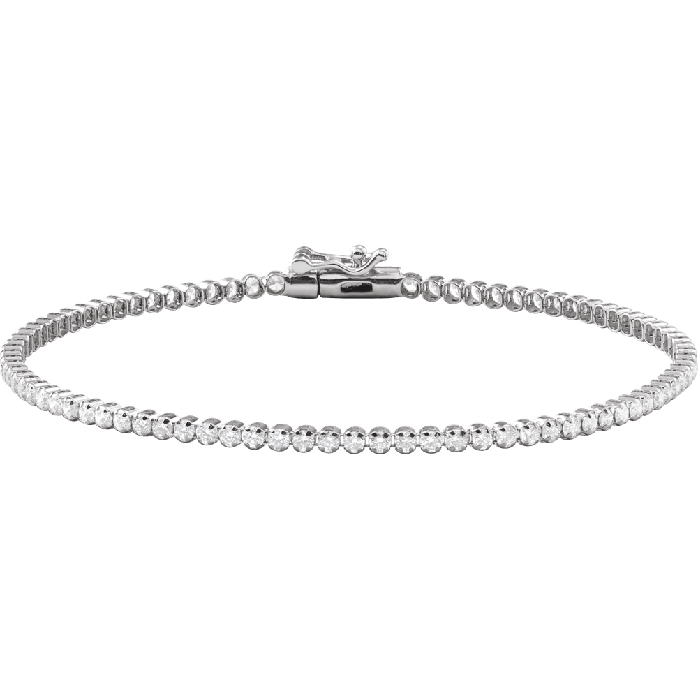 Éclat Fine Line diamond bracelet in 14K yellow gold showing a continuous row of diamonds.