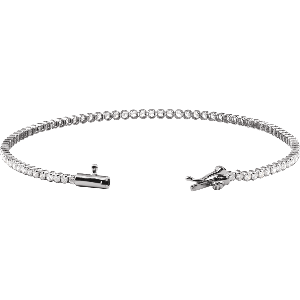 Fine Line Diamond Bracelet in 14K Yellow Gold