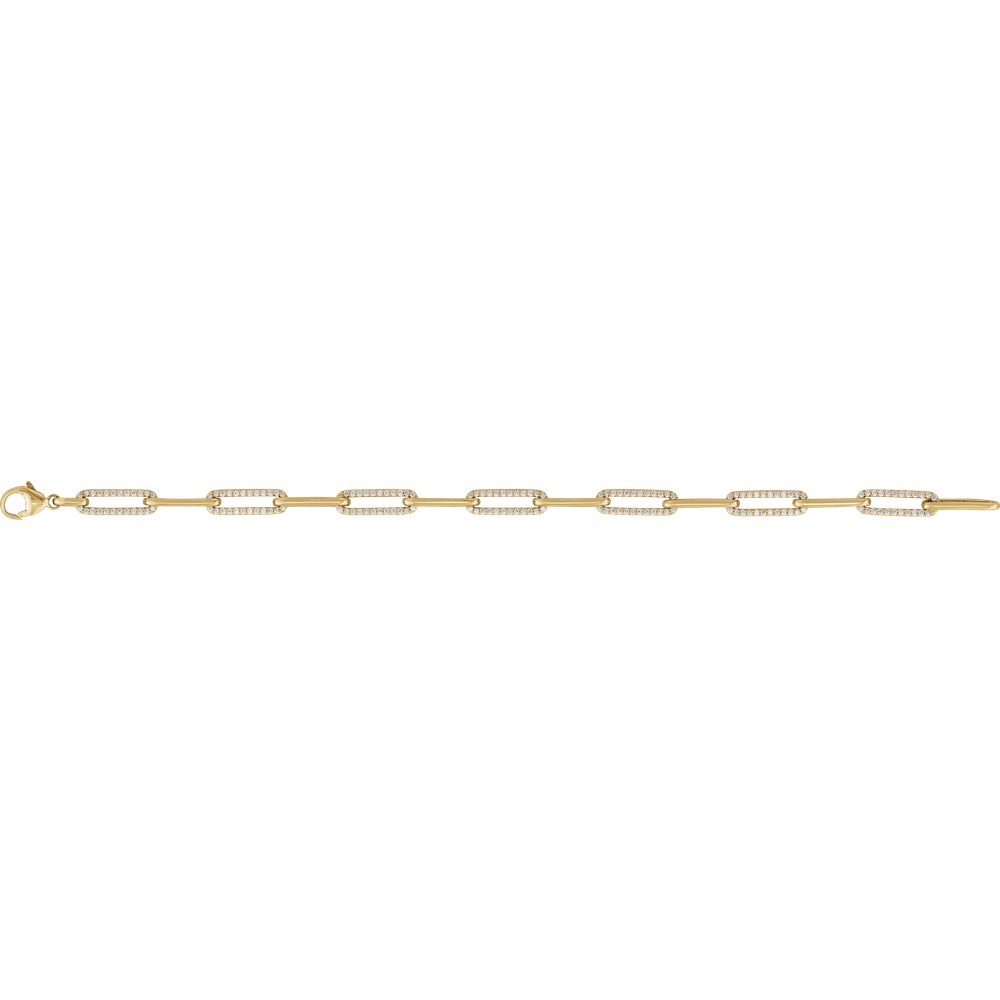 Aurelia Noéline 14K Yellow Gold Diamond Link Bracelet 1 CTW