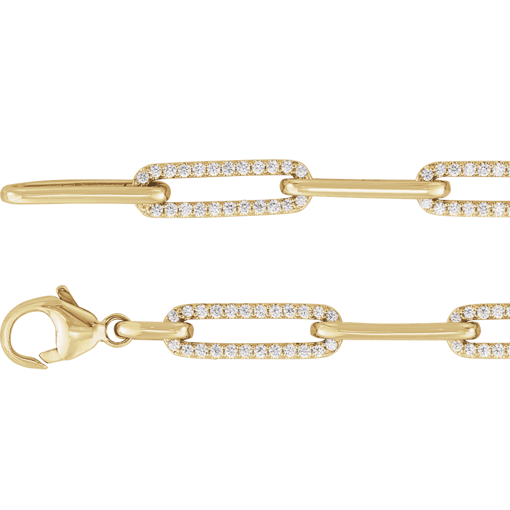 Aurelia Noéline 14K Yellow Gold Diamond Link Bracelet 1 CTW