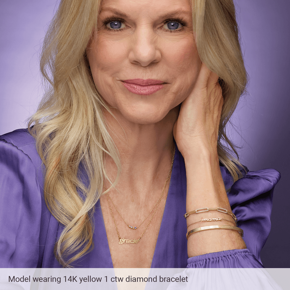 Aurelia Noéline 14K Yellow Gold Diamond Link Bracelet 1 CTW