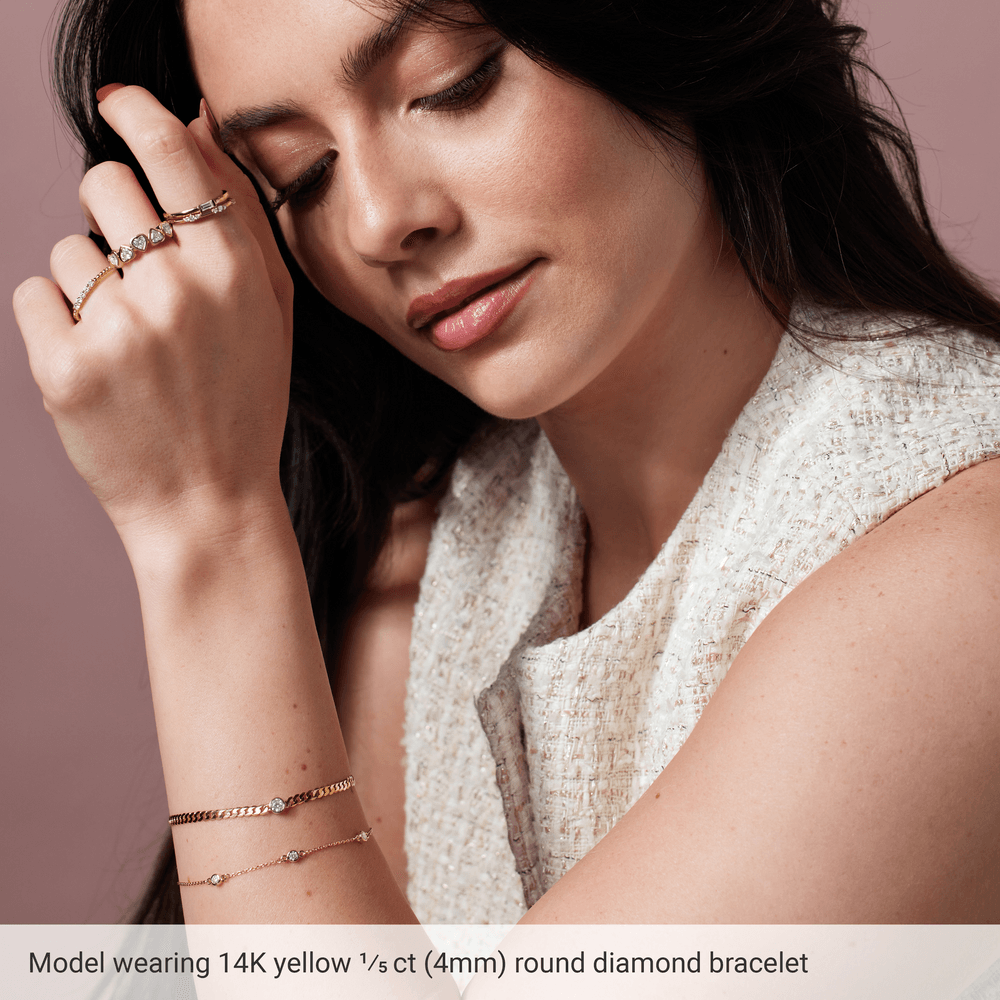 Noéline Pavé 14K Yellow Gold Natural Emerald Link Bracelet