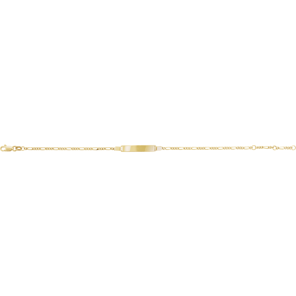 Monaco ID Bracelet in Solid 14K Gold