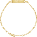 Monaco ID Bracelet in solid 14K gold featuring a minimalist, polished chain design on a wrist.