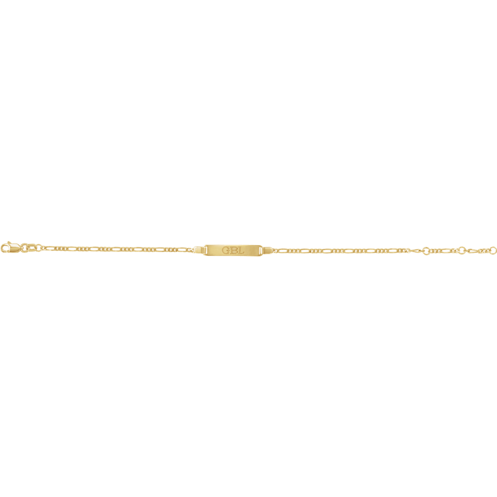 Monaco ID Bracelet in Solid 14K Gold