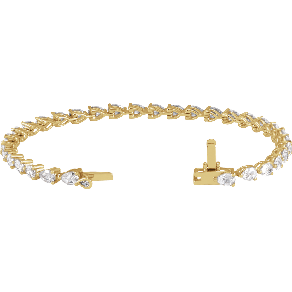 Rivière Élégance Diamond Bracelet 14K White & Yellow Gold