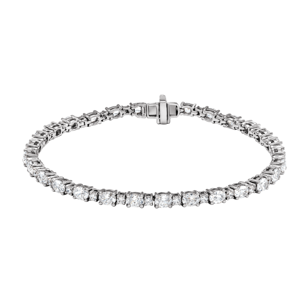 Victoire 14K White Gold 5 1/2 CTW Oval Lab-Grown Diamond Bracelet