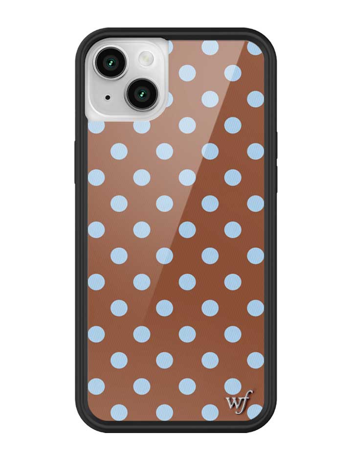 Brown and Blue Polka Dot iPhone Case for Retro Aesthetic - Image 41