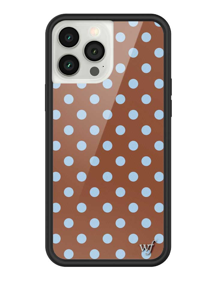 Brown and Blue Polka Dot iPhone Case for Retro Aesthetic - Image 39