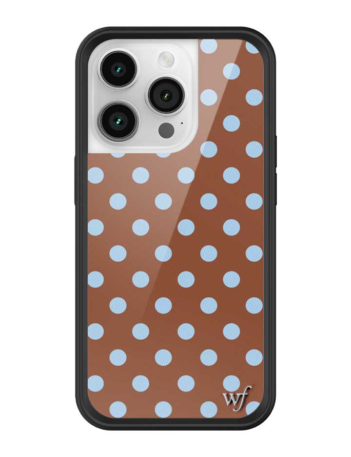 Brown and Blue Polka Dot iPhone Case for Retro Aesthetic - Image 35