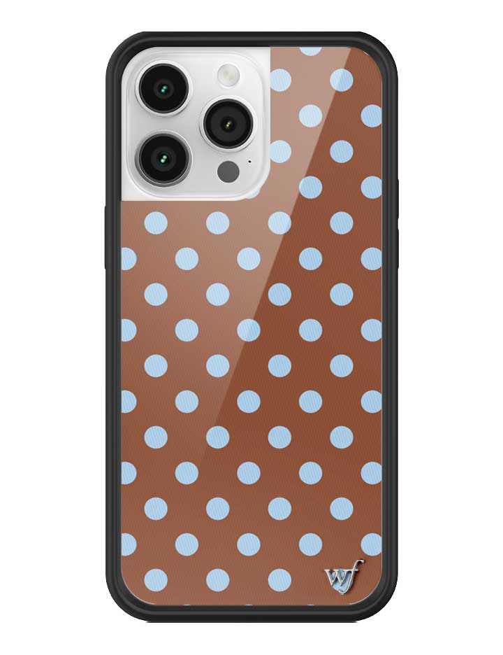 Brown and Blue Polka Dot iPhone Case for Retro Aesthetic - Image 33