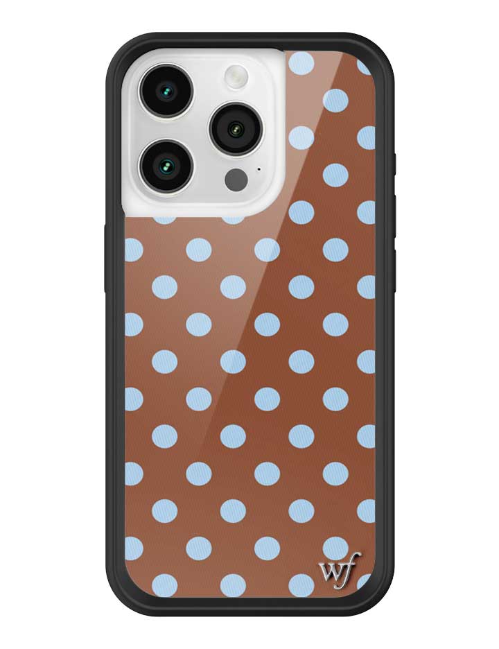 Brown and Blue Polka Dot iPhone Case for Retro Aesthetic - Image 29